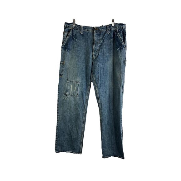 Vintage Y2K Baggy Distressed Patchwork Jeans Hip Hop Skater